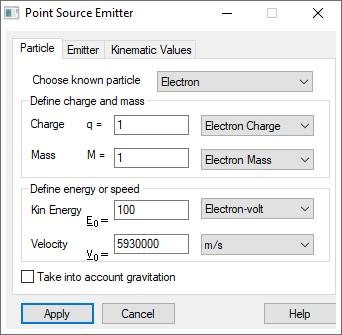 electron optics : simple trajectory